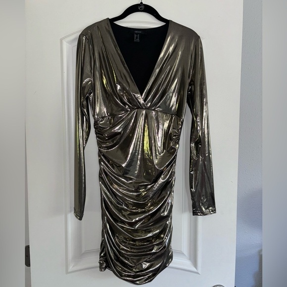 NWOT Gold Ribbed Dress - Picture 1 of 4
